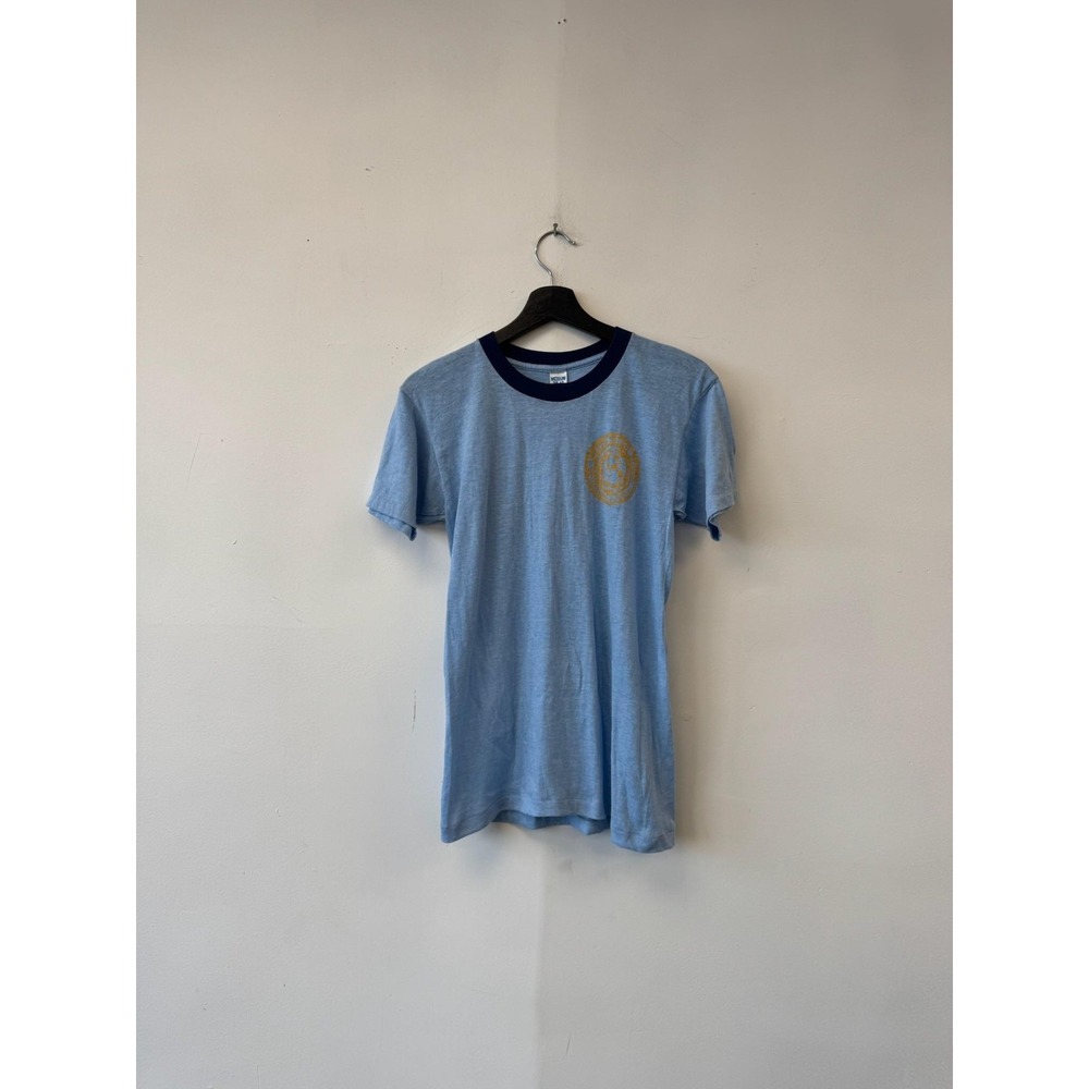 Vintage St Joseph High School Shirt Mens XS‎ Blue Ringer Graphic Tee 70s